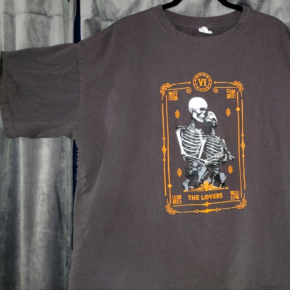 Tarot Skeleton Causul T-shirt 3X